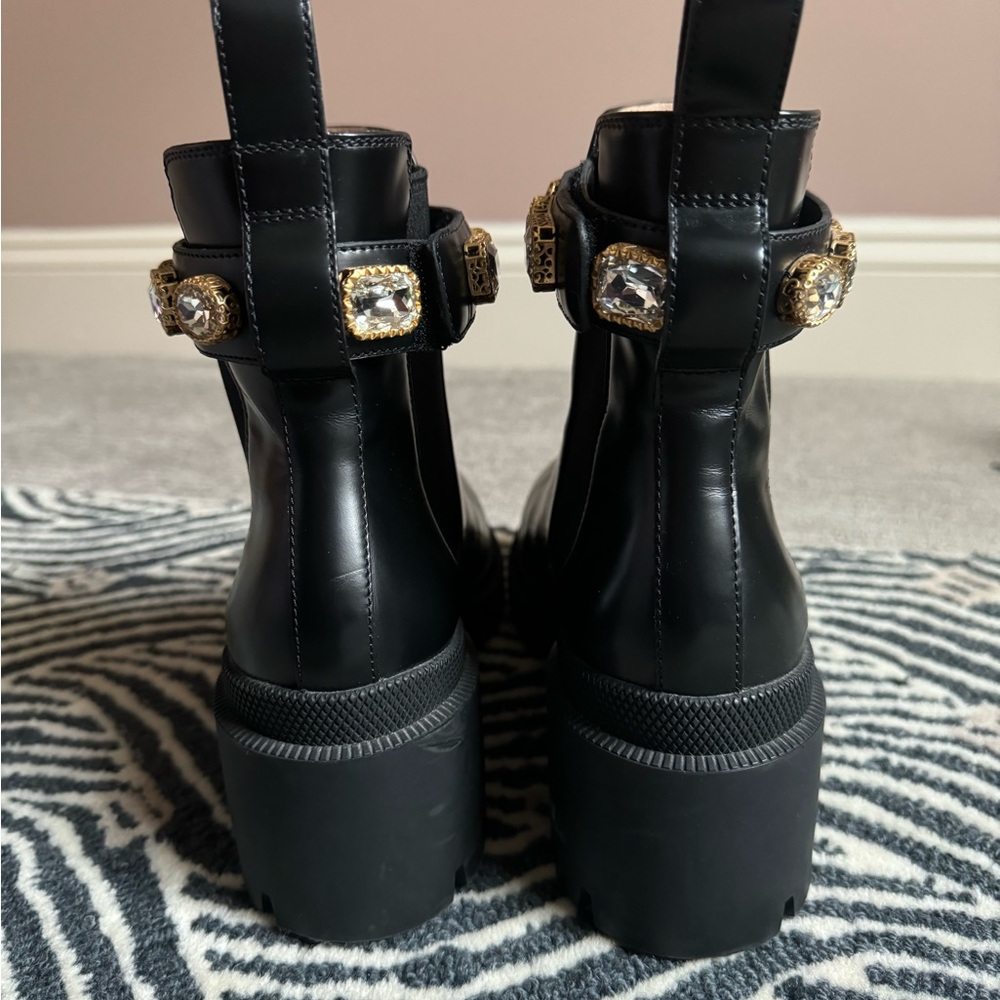 Gucci Women’s Trip Bootie with Jewels 38.5 - Picture 2 of 4